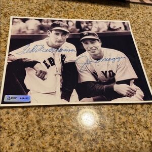 Joe Dimaggio Ted Williams Dimaggio 8x10 photo